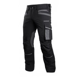 Spodnie robocze Professional Stretch Line czarne STALCO wygodne elastyczne