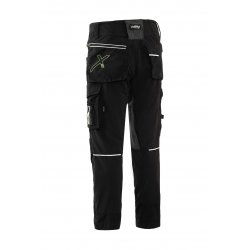 Spodnie robocze Professional Stretch Line czarne STALCO wygodne elastyczne